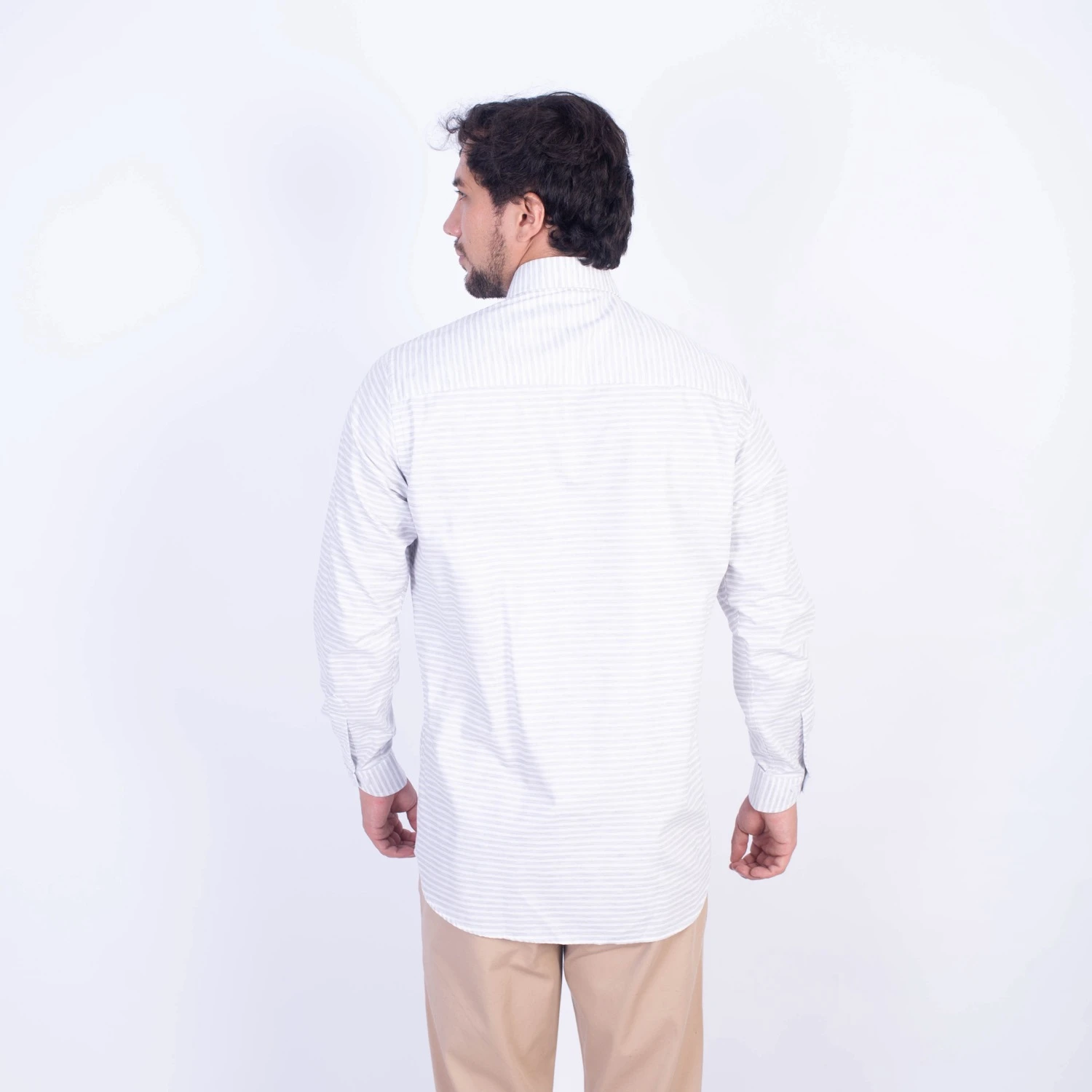 Camisa manga larga etiqueta italy lino vista 2