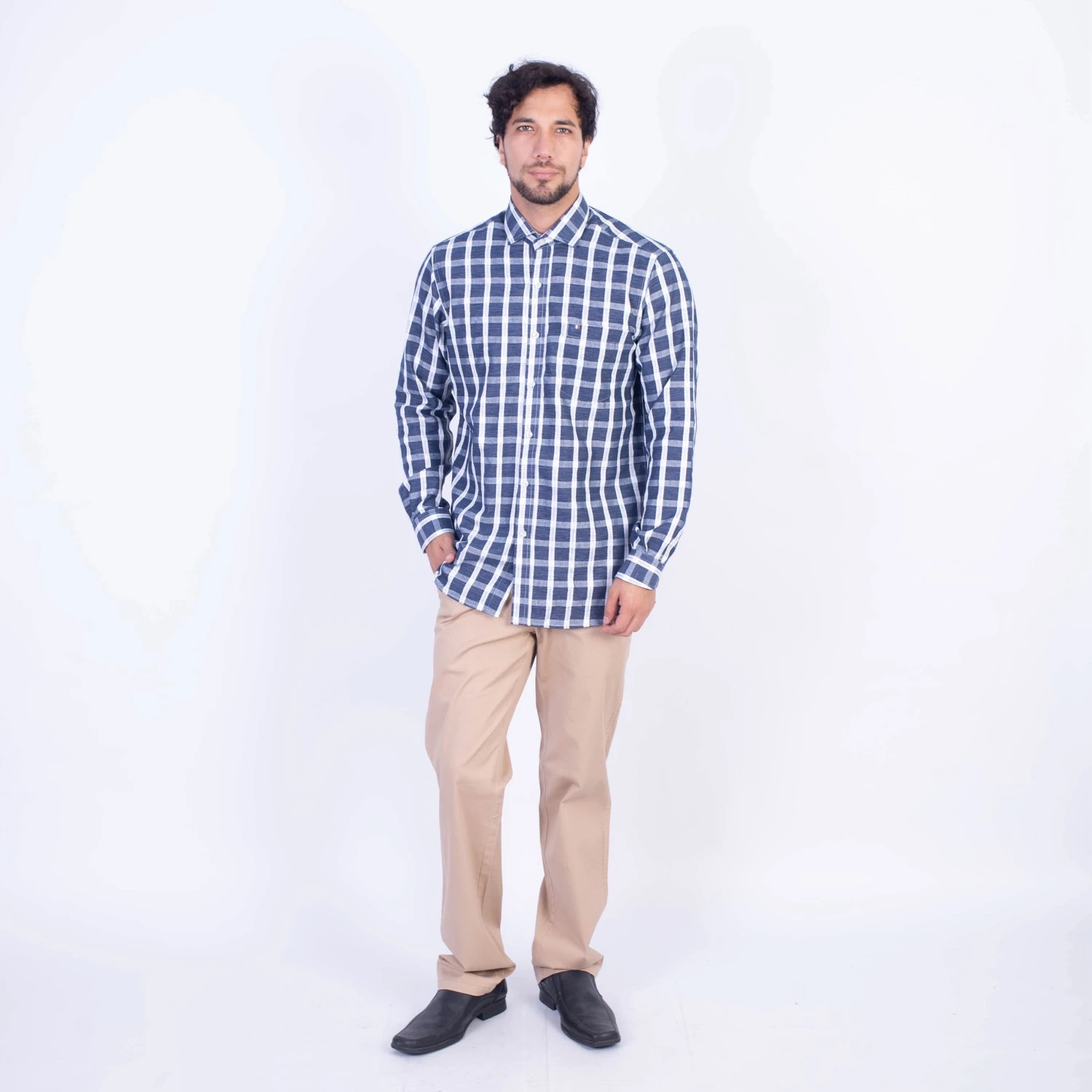 Camisa manga larga etiqueta lin italiano sport