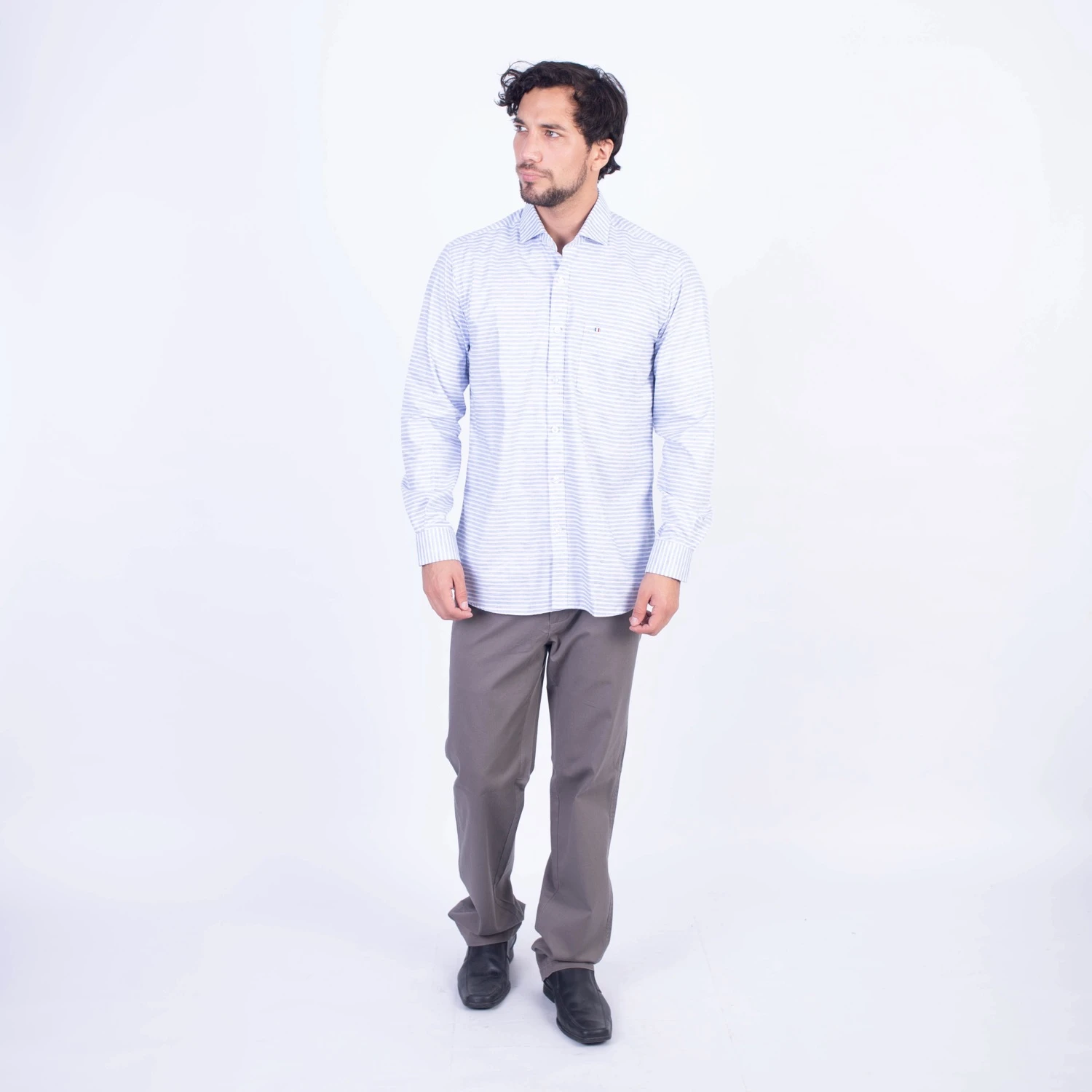 Camisa manga larga etiqueta italy lino