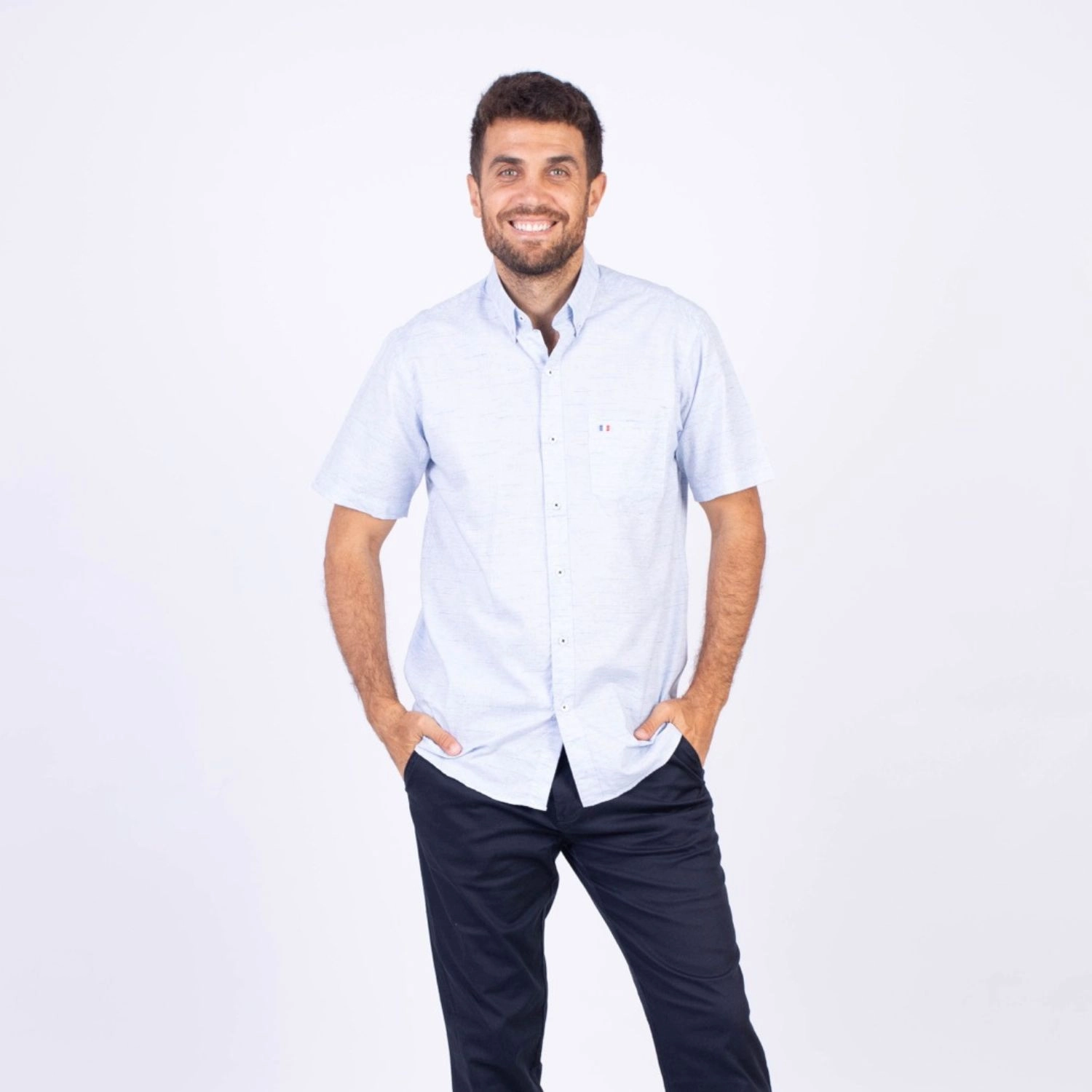 Camisa manga corta Etiqueta Azul