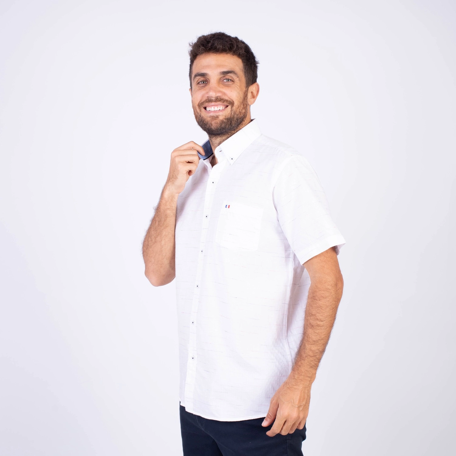 Camisa manga corta Etiqueta Azul vista 3