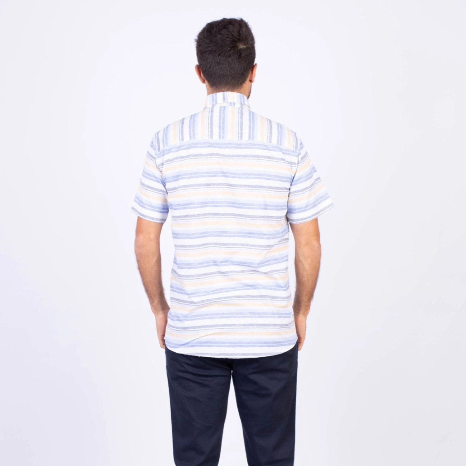 Camisa manga corta Etiqueta Azul con diseño Francés vista 3