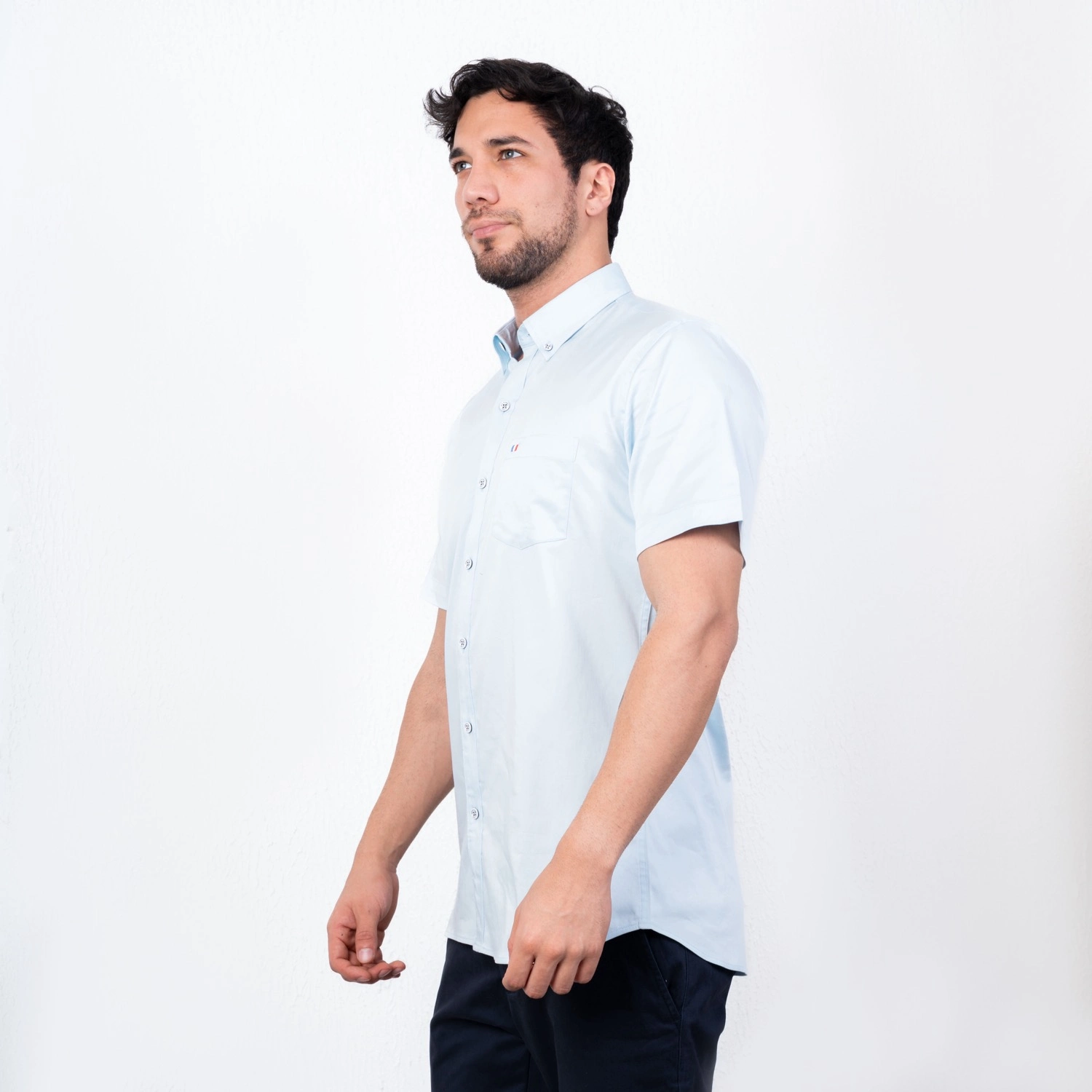 Camisa manga corta Popelina stretch vista 2