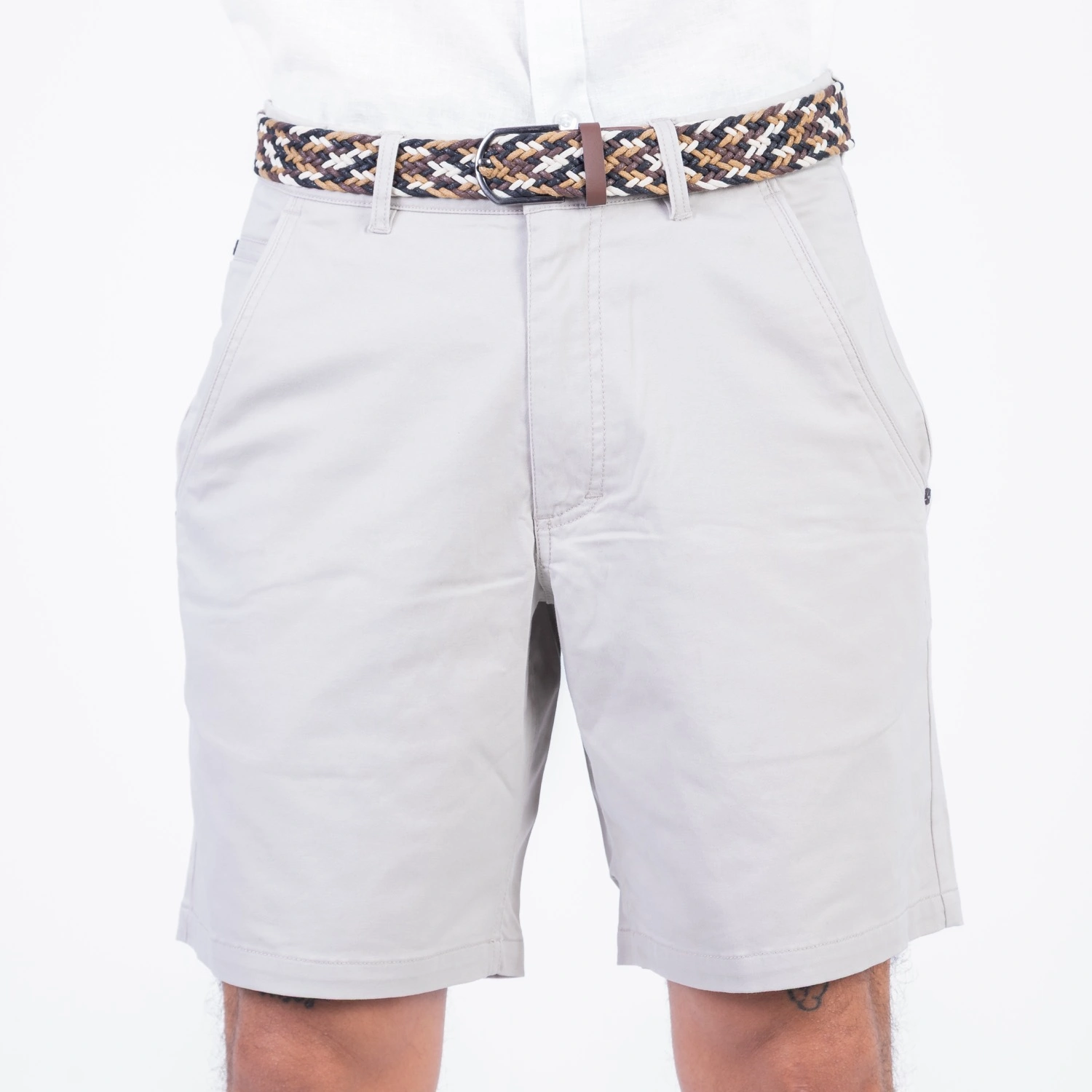 Bermuda de Drill Clasico con diseño Francés