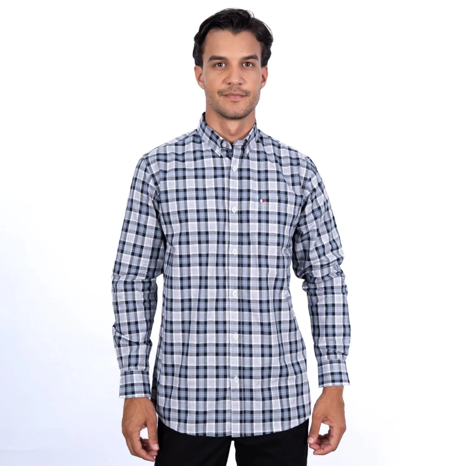 Camisa manga larga Etiqueta Azul con diseño Francés
