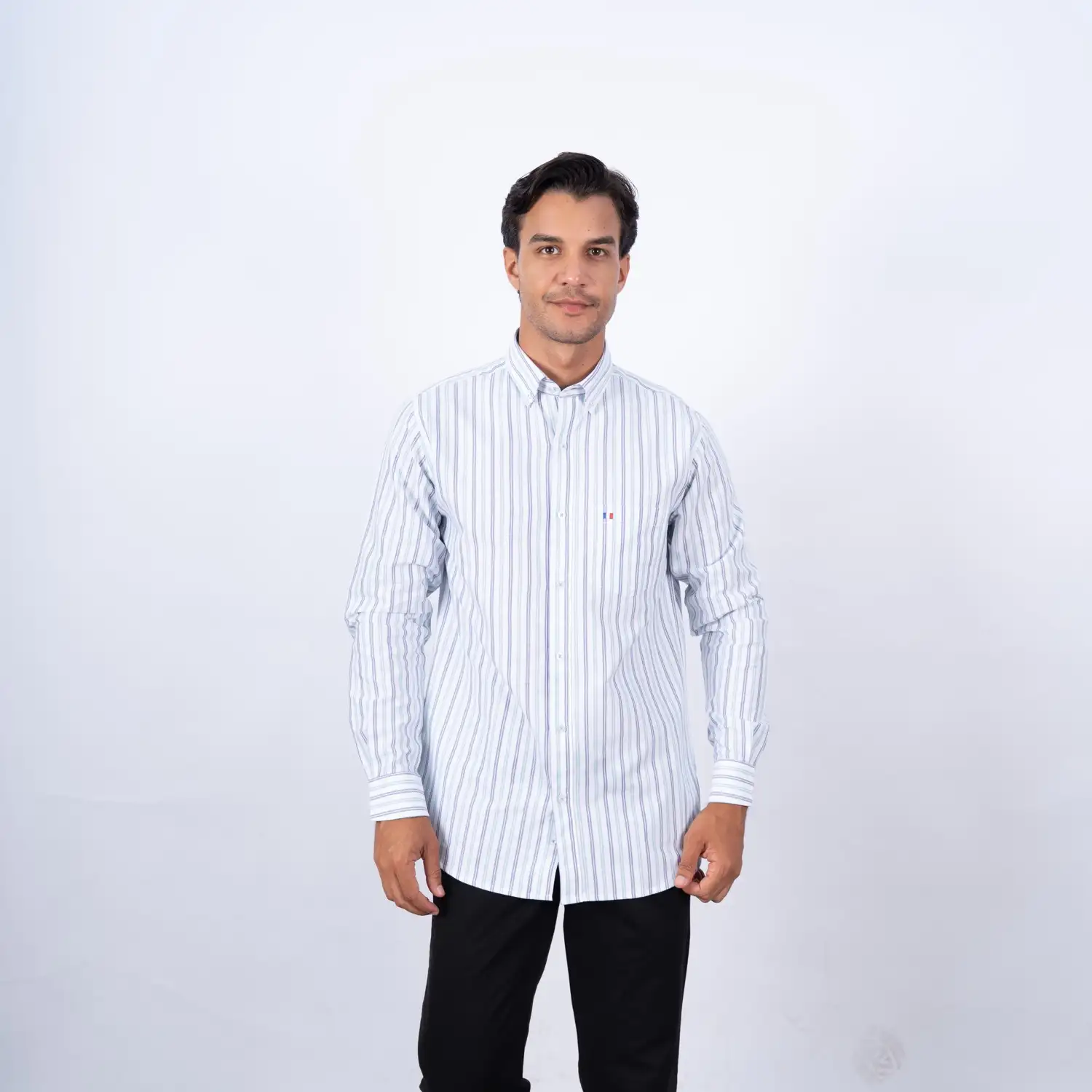 Camisa manga larga Etiqueta Azul con diseño Francés