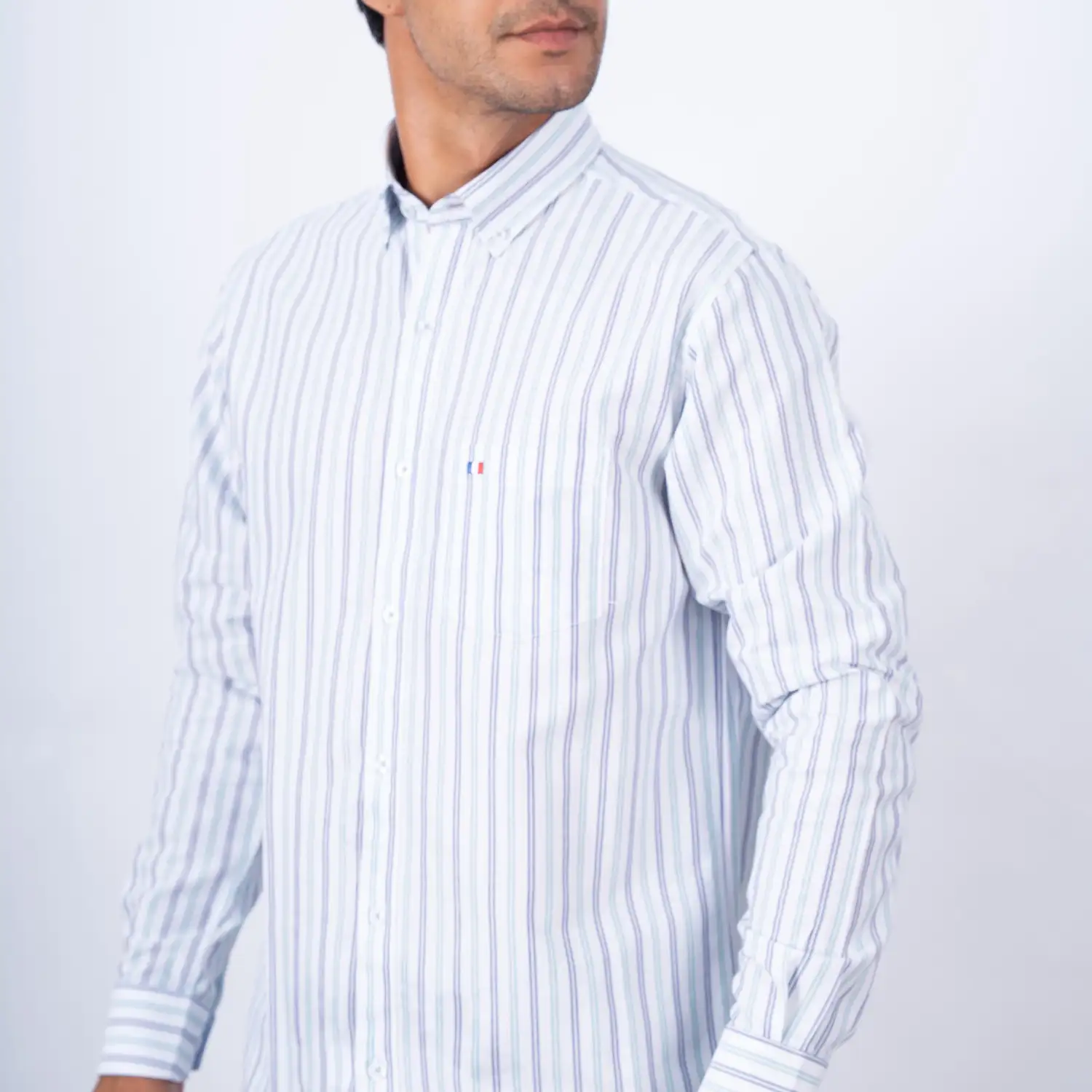 Camisa manga larga Etiqueta Azul con diseño Francés vista 3