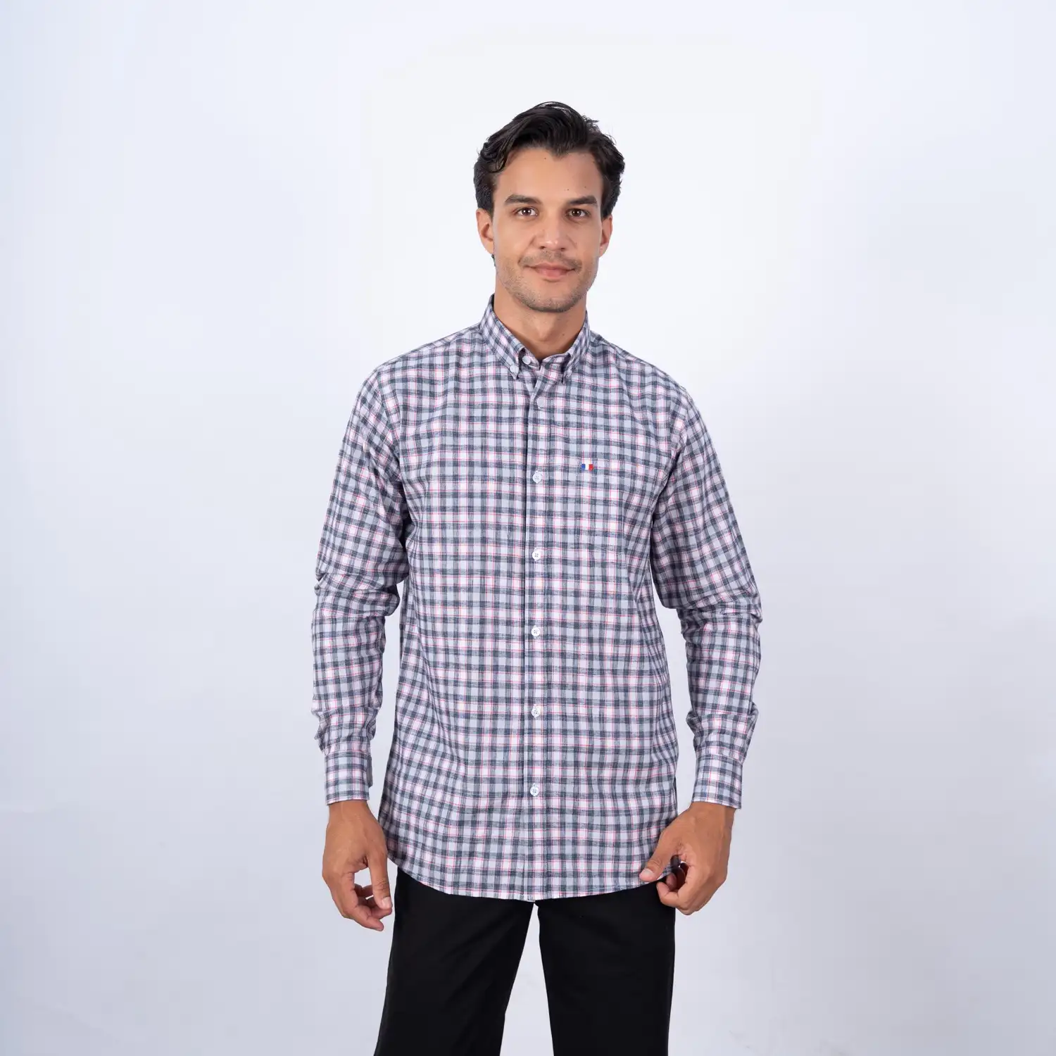 Camisa manga larga Etiqueta Azul con diseño Francés