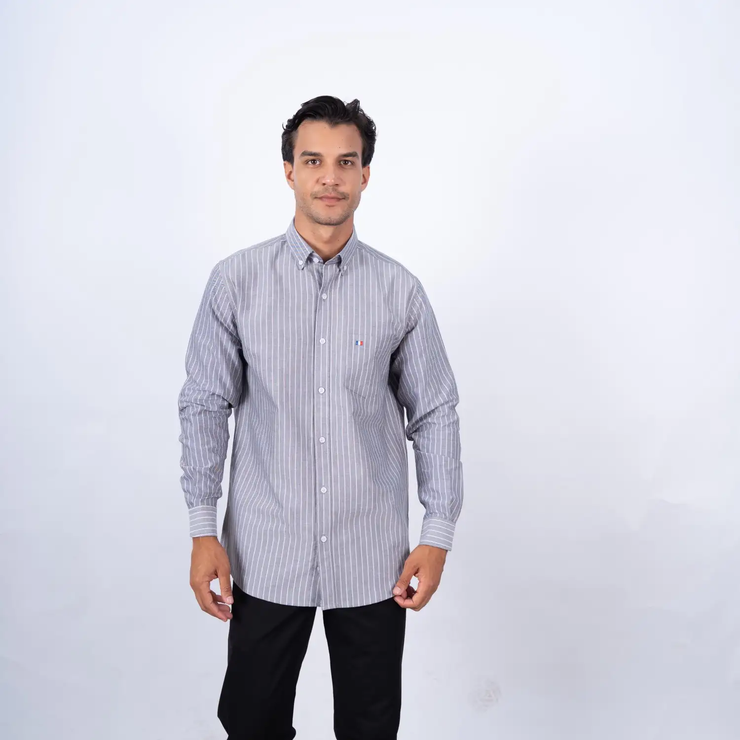 Camisa manga larga Etiqueta Azul con diseño Francés