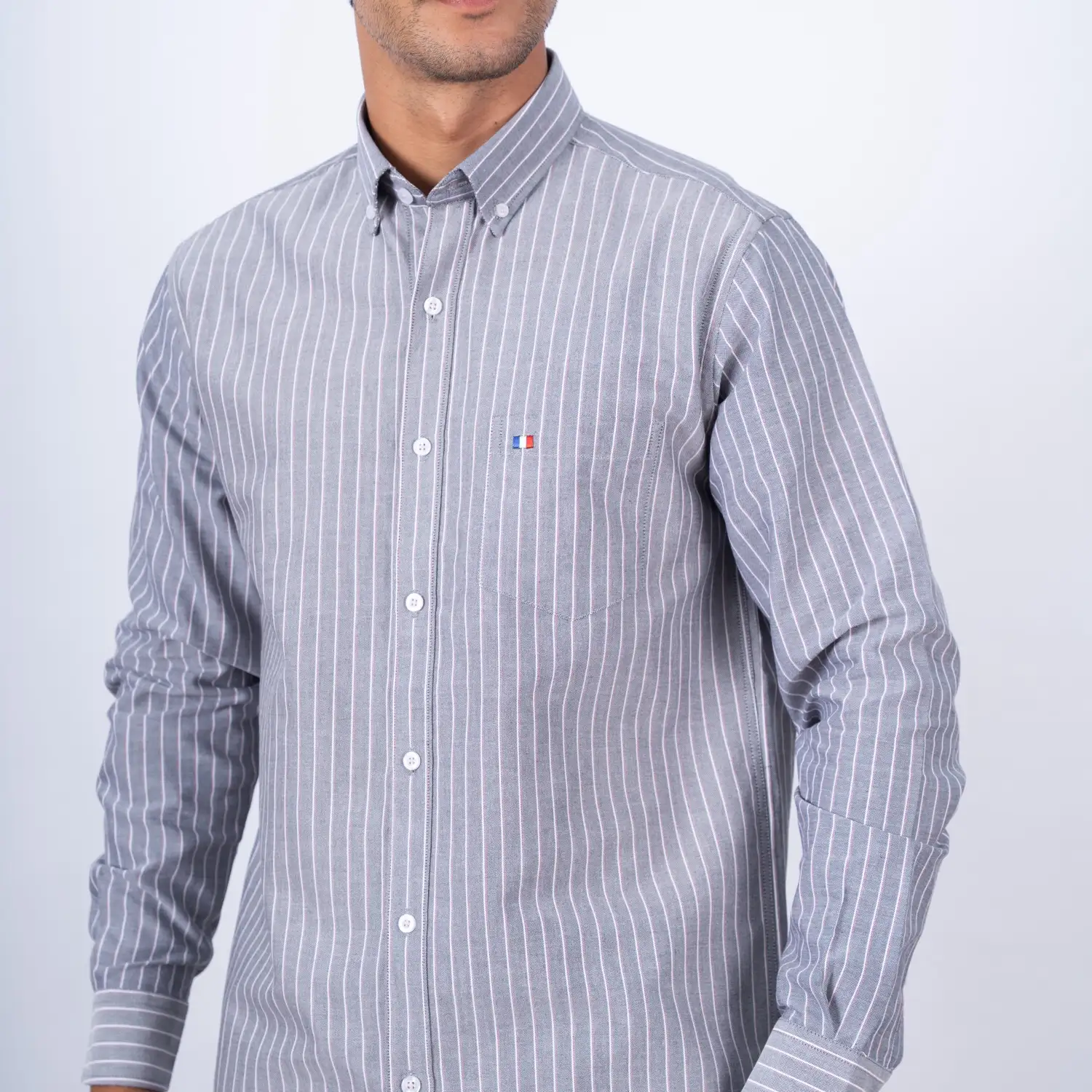 Camisa manga larga Etiqueta Azul con diseño Francés vista 2