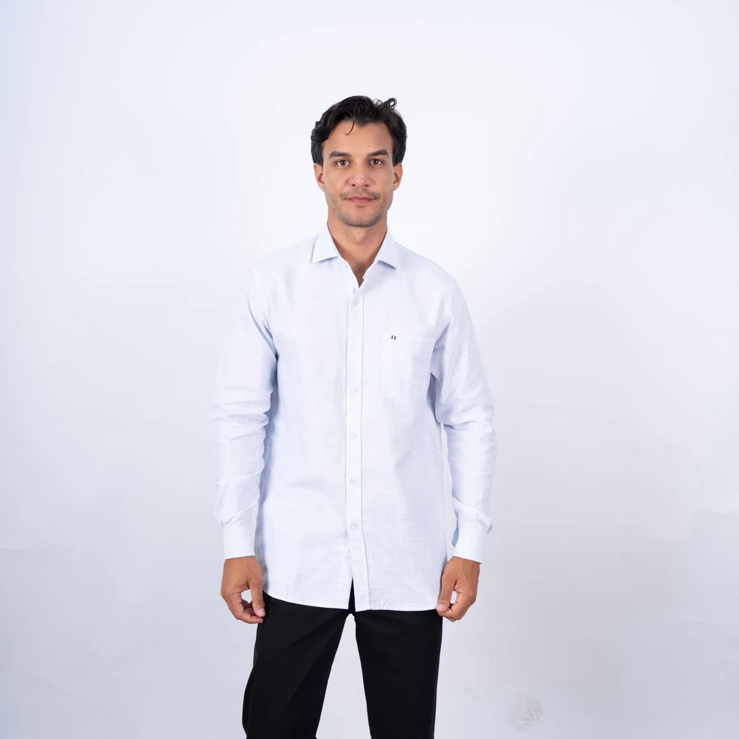 Camisa manga larga Etiqueta tejido