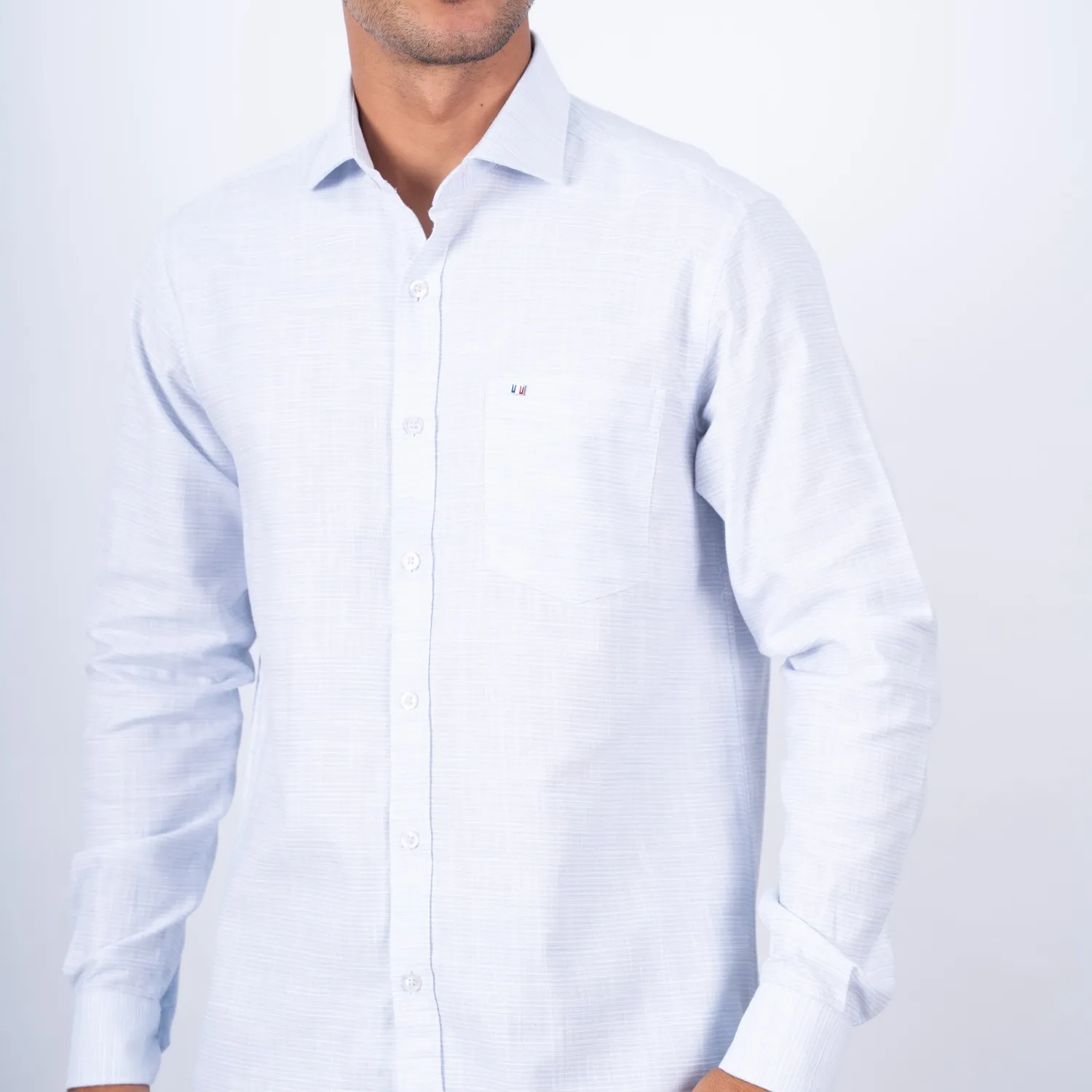 Camisa manga larga Etiqueta tejido vista 2
