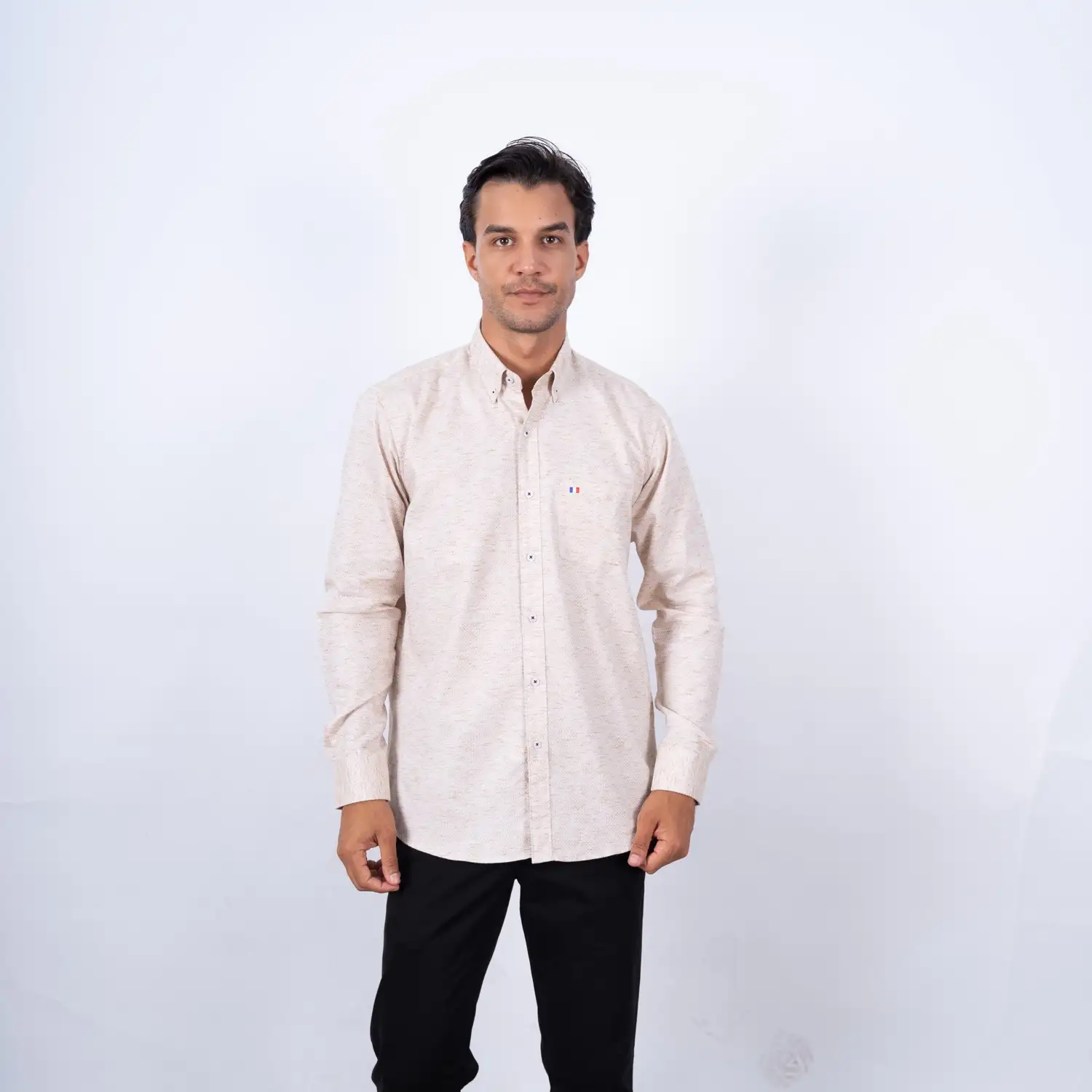 Camisa manga larga Etiqueta Azul con diseño Francés