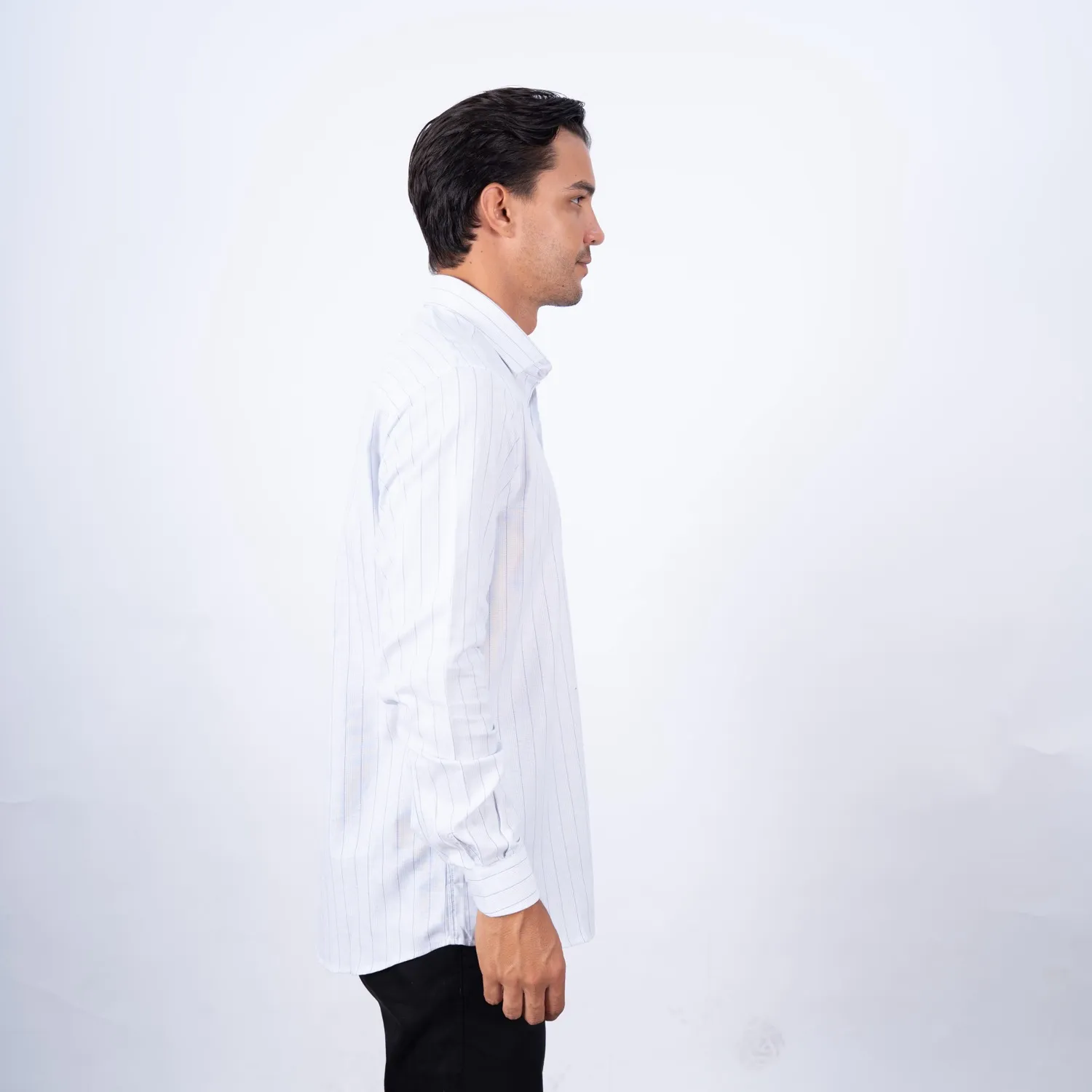 Camisa manga larga Sport con Cuello Frances Etiqueta tejido vista 2