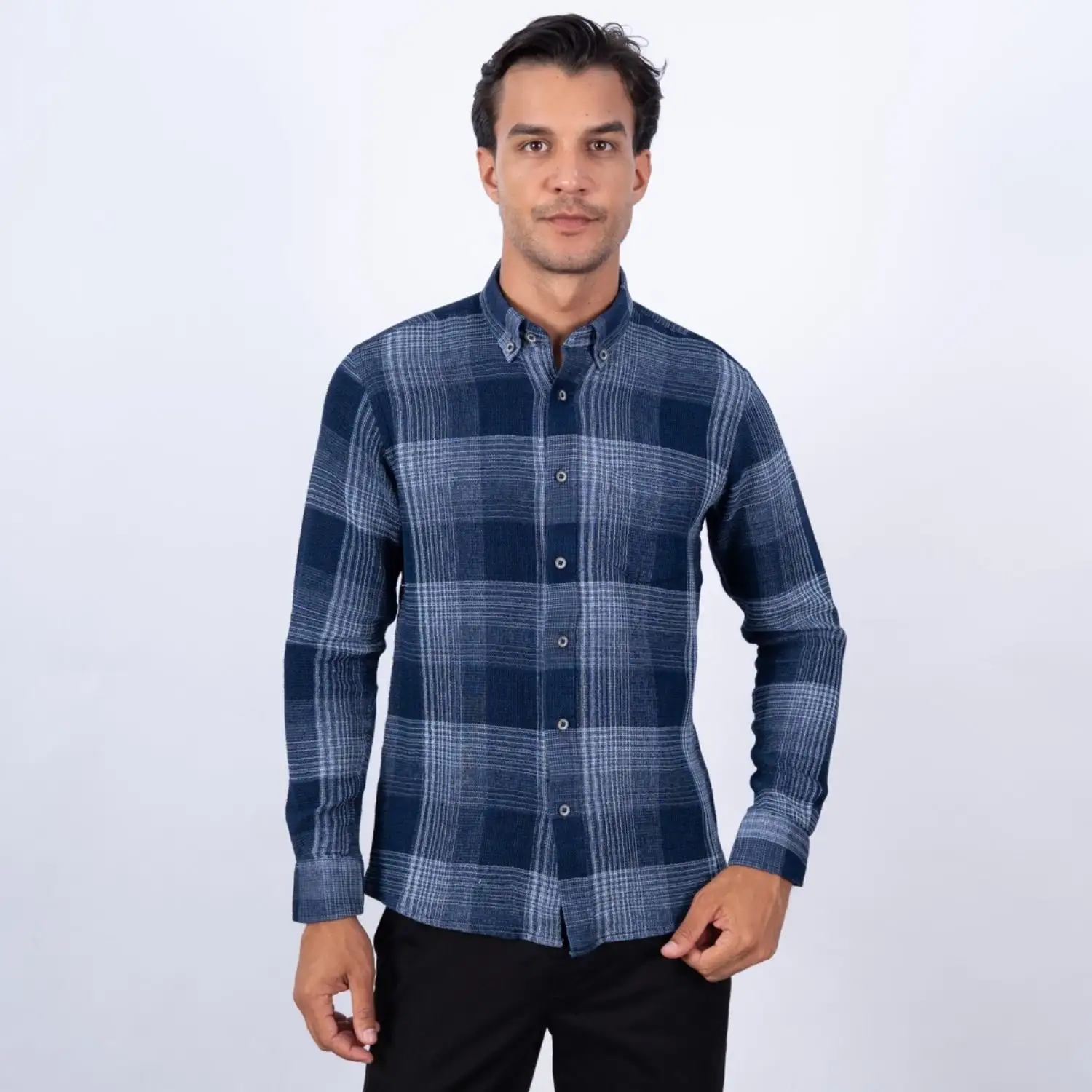 Camisa manga larga Etiqueta Pierre Cardin Jeans con diseño Francés