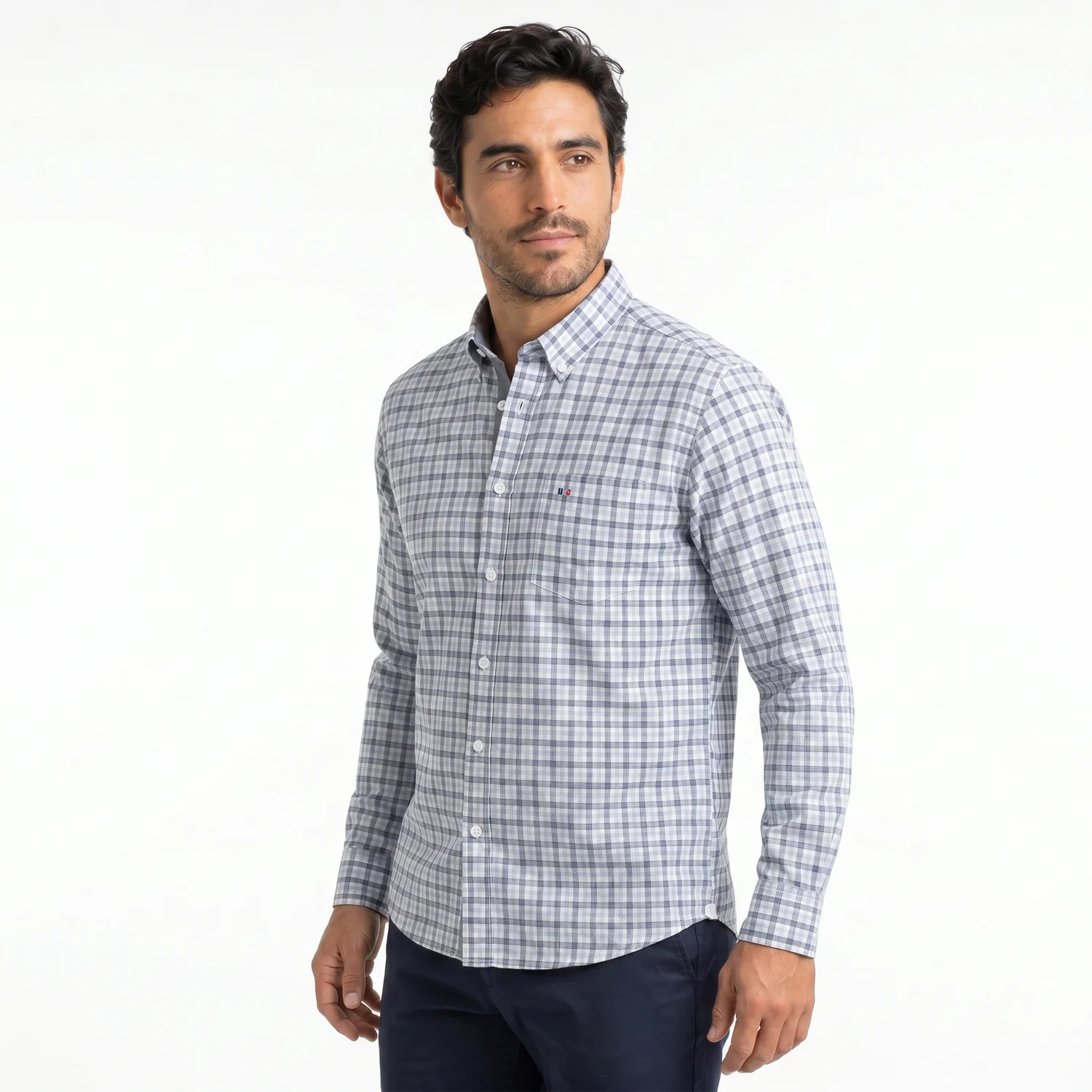 Camisa manga larga Etiqueta Azul con diseño Francés