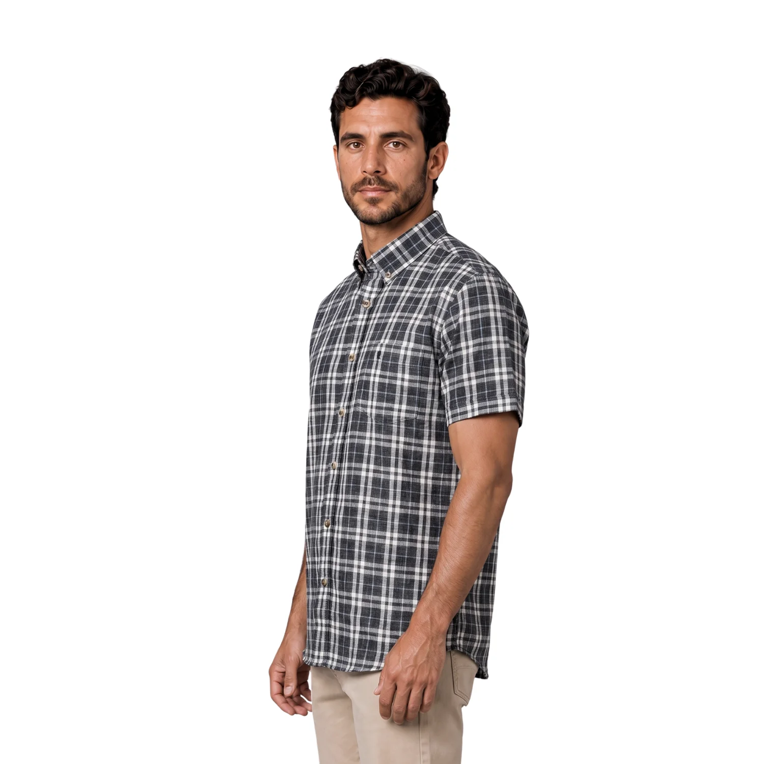 Camisa manga corta Etiqueta Linen Collection vista 3