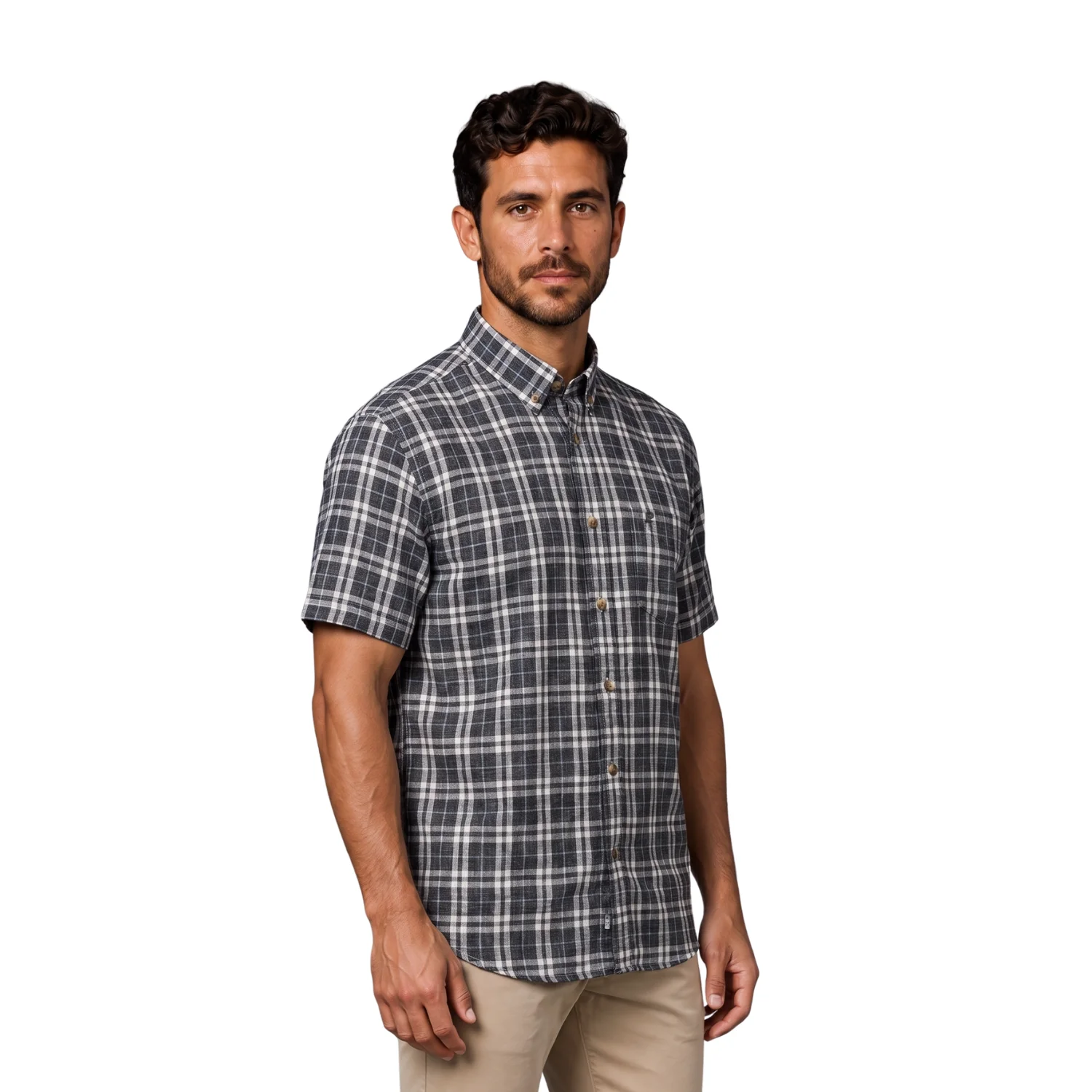 Camisa manga corta Etiqueta Linen Collection vista 2