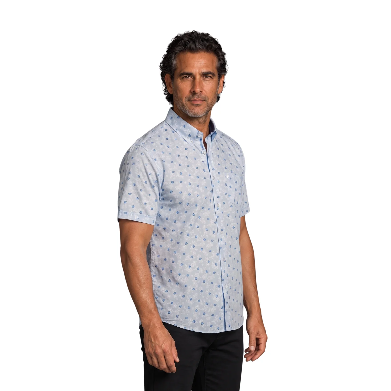 Camisa manga corta Estampada Etiqueta Azul con diseño Francés vista 2