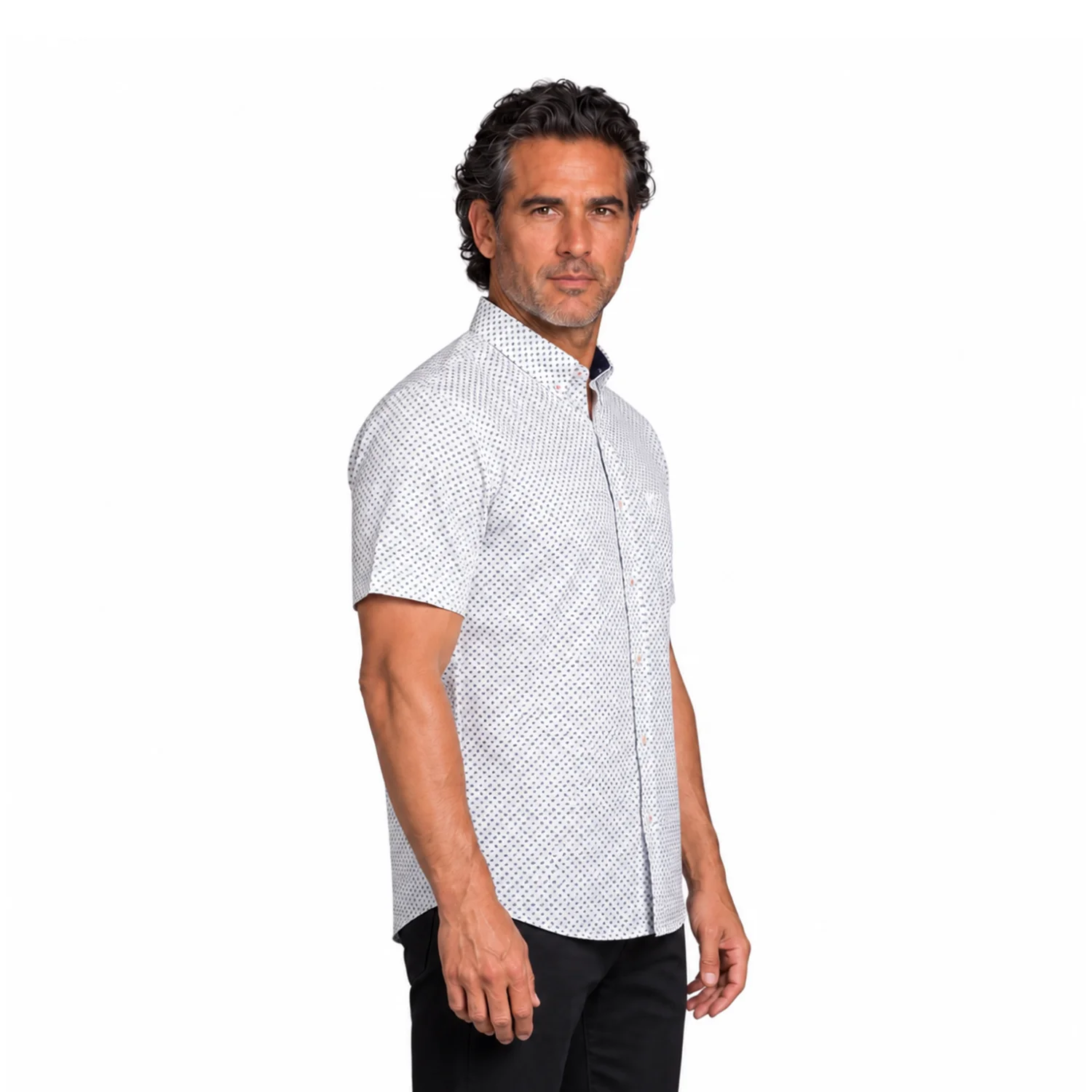 Camisa manga corta Estampada Etiqueta Azul con diseño Francé vista 3