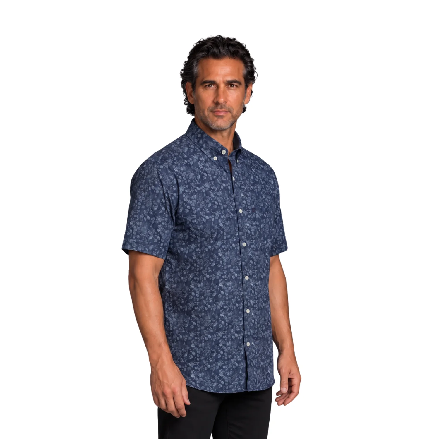 Camisa manga corta Estampada Etiqueta Azul con diseño Francés vista 2