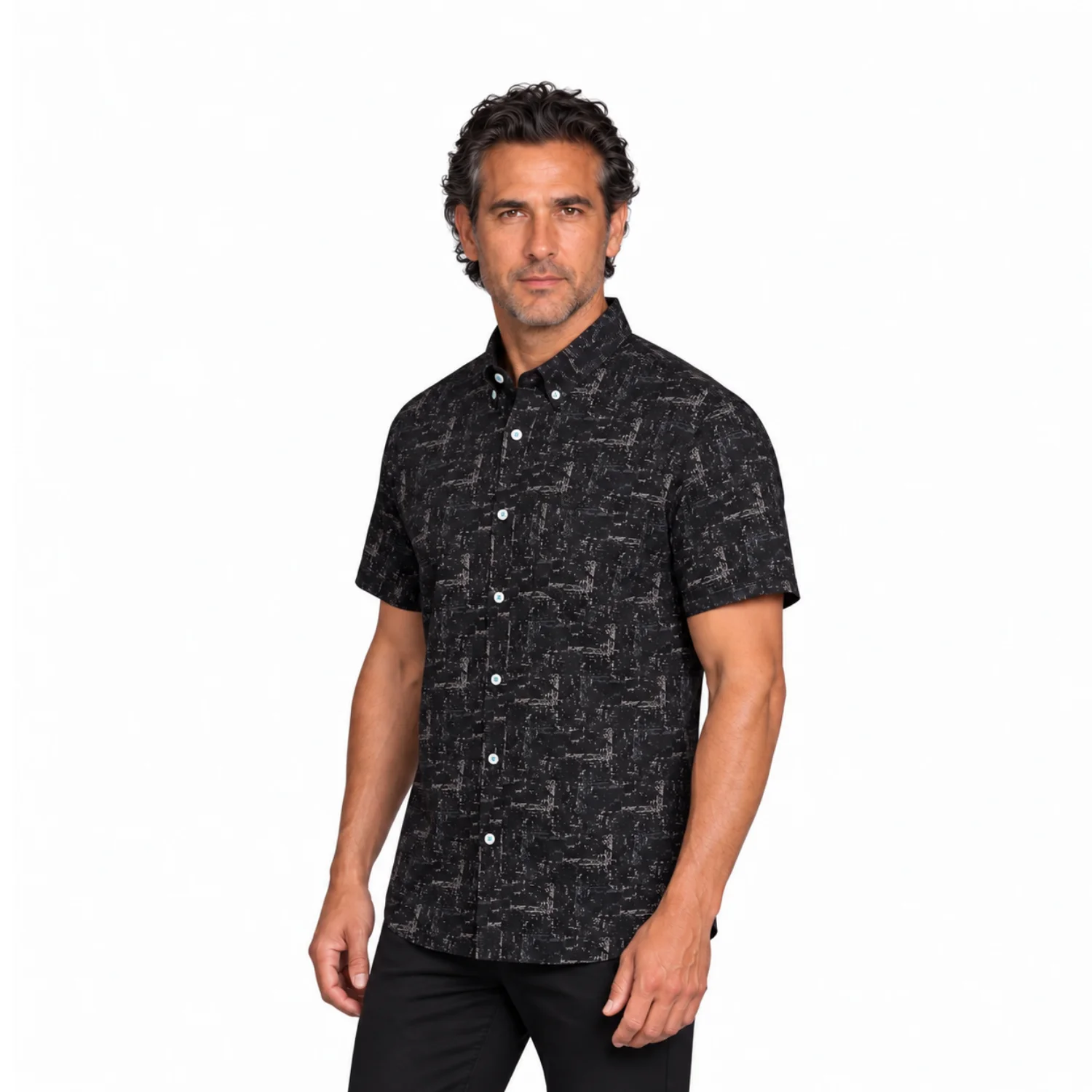 Camisa manga corta Estampada Etiqueta Azul con diseño Francés vista 3