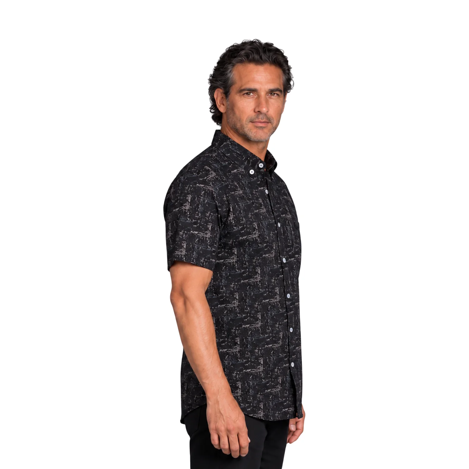 Camisa manga corta Estampada Etiqueta Azul con diseño Francés vista 2