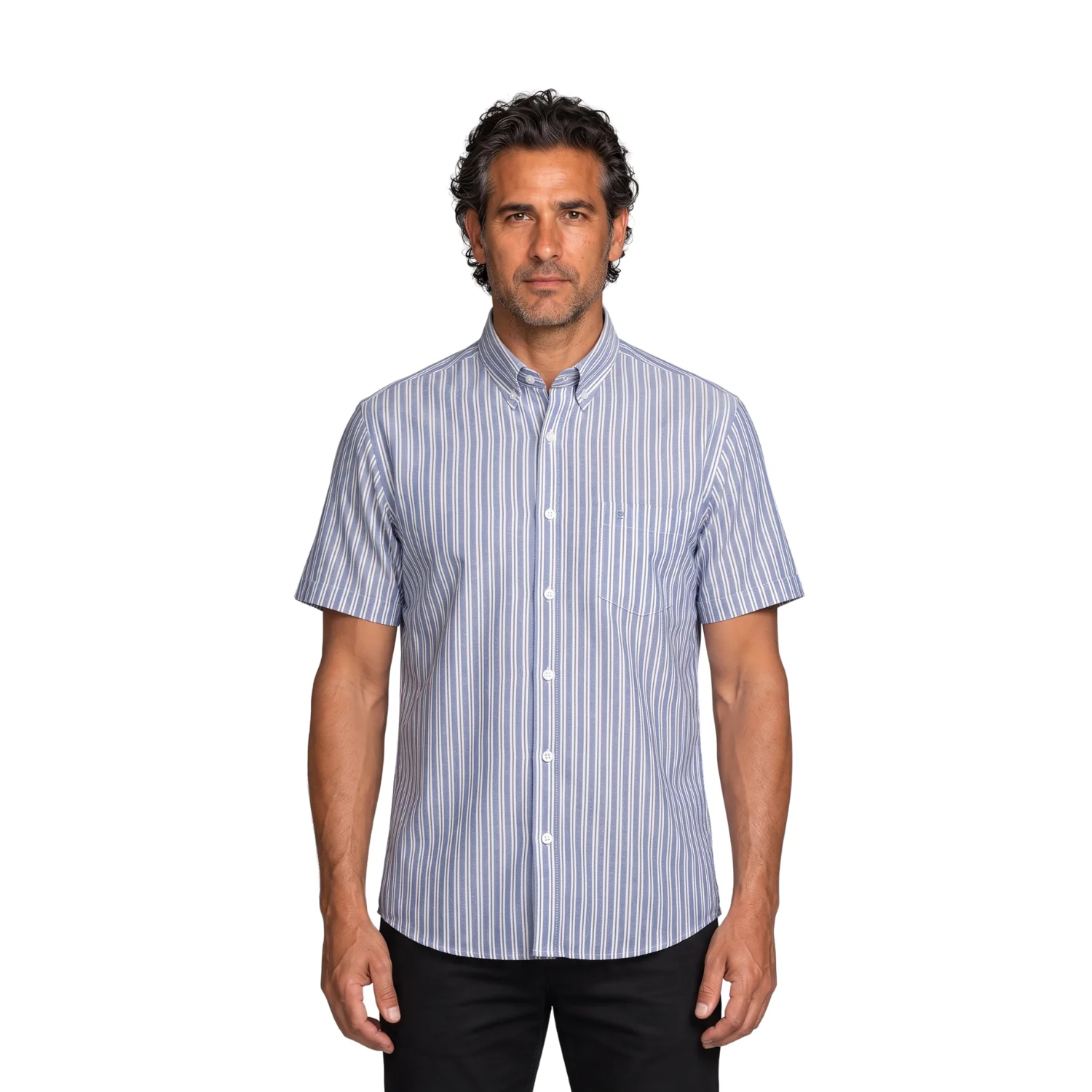 Camisa manga corta Oxford Etiqueta Azul