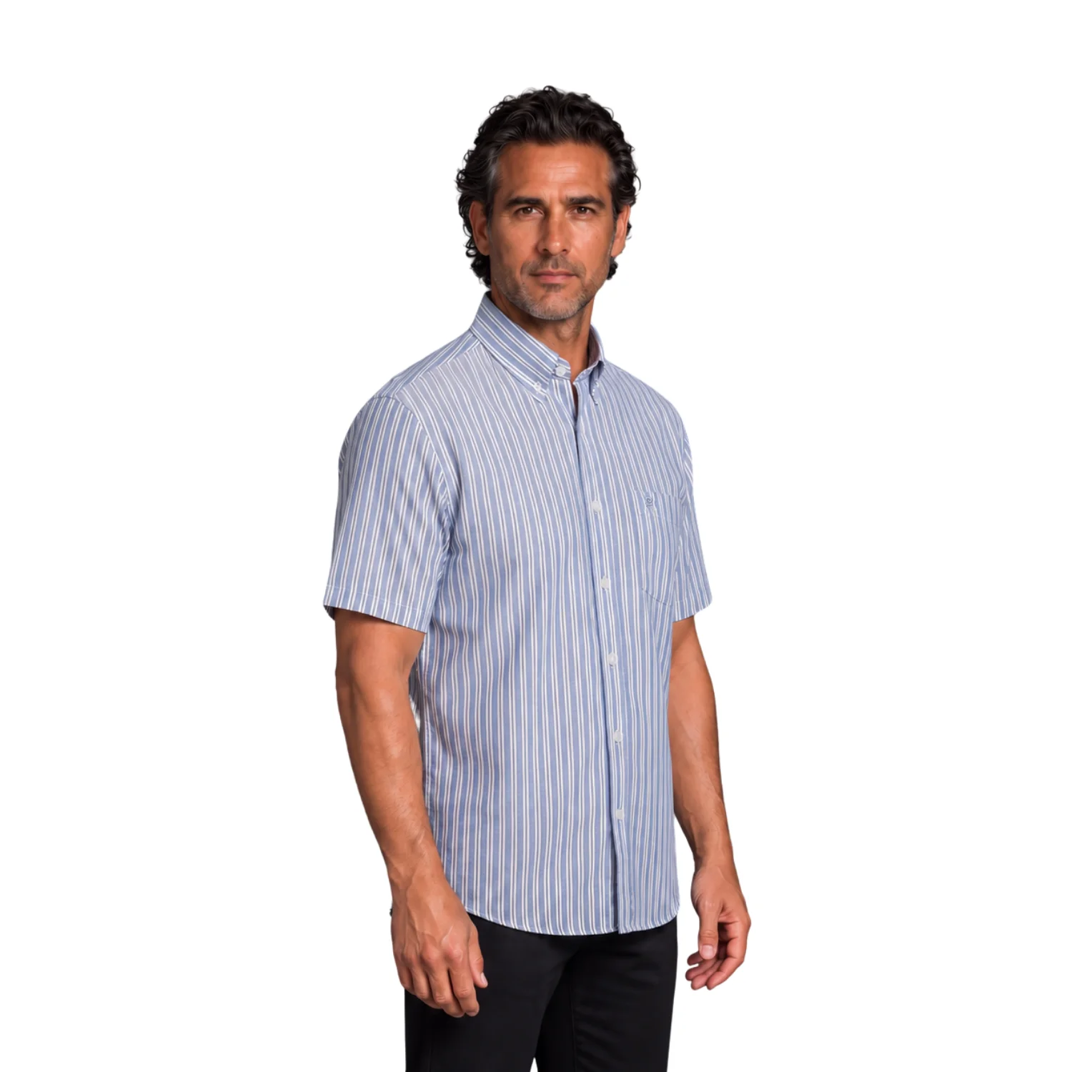 Camisa manga corta Oxford Etiqueta Azul vista 2