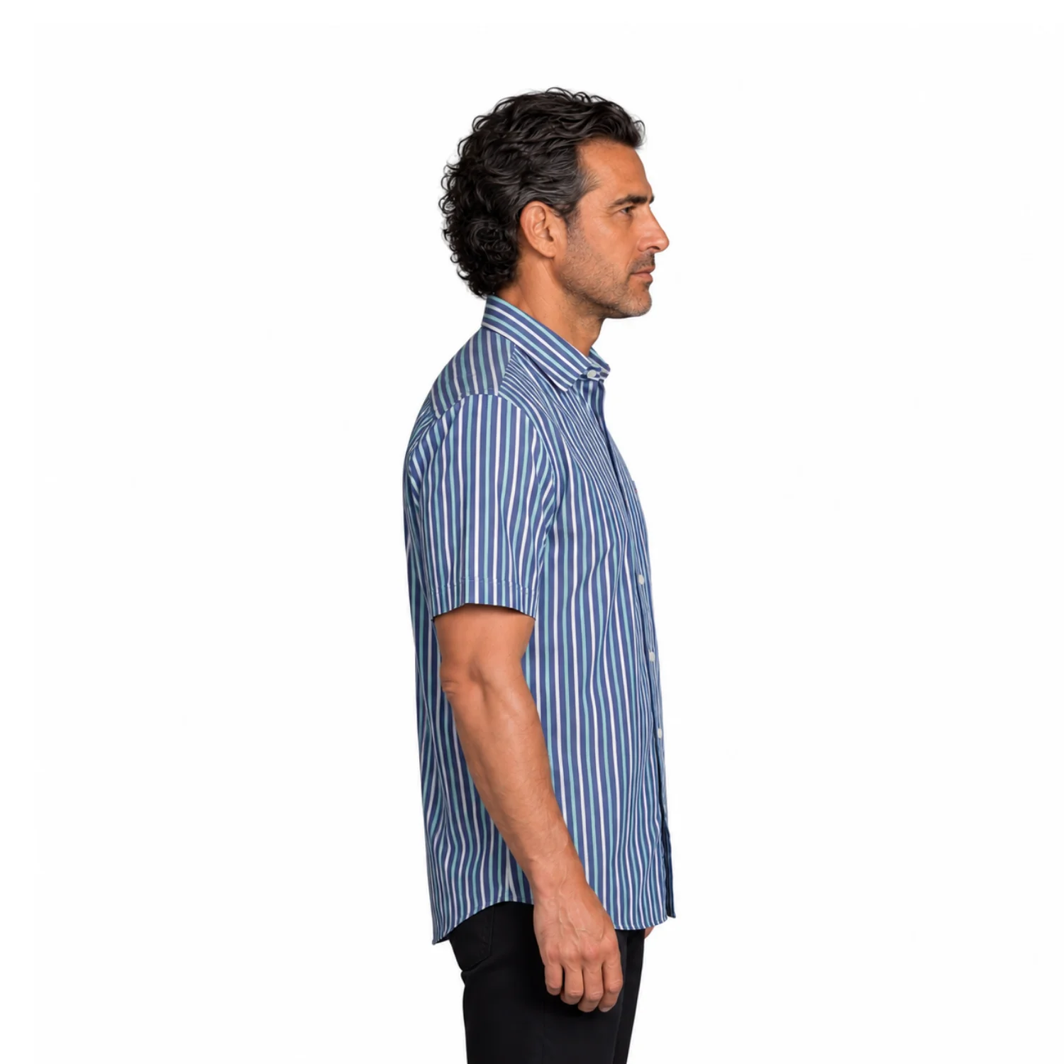 Camisa manga corta Etiqueta tejido vista 3