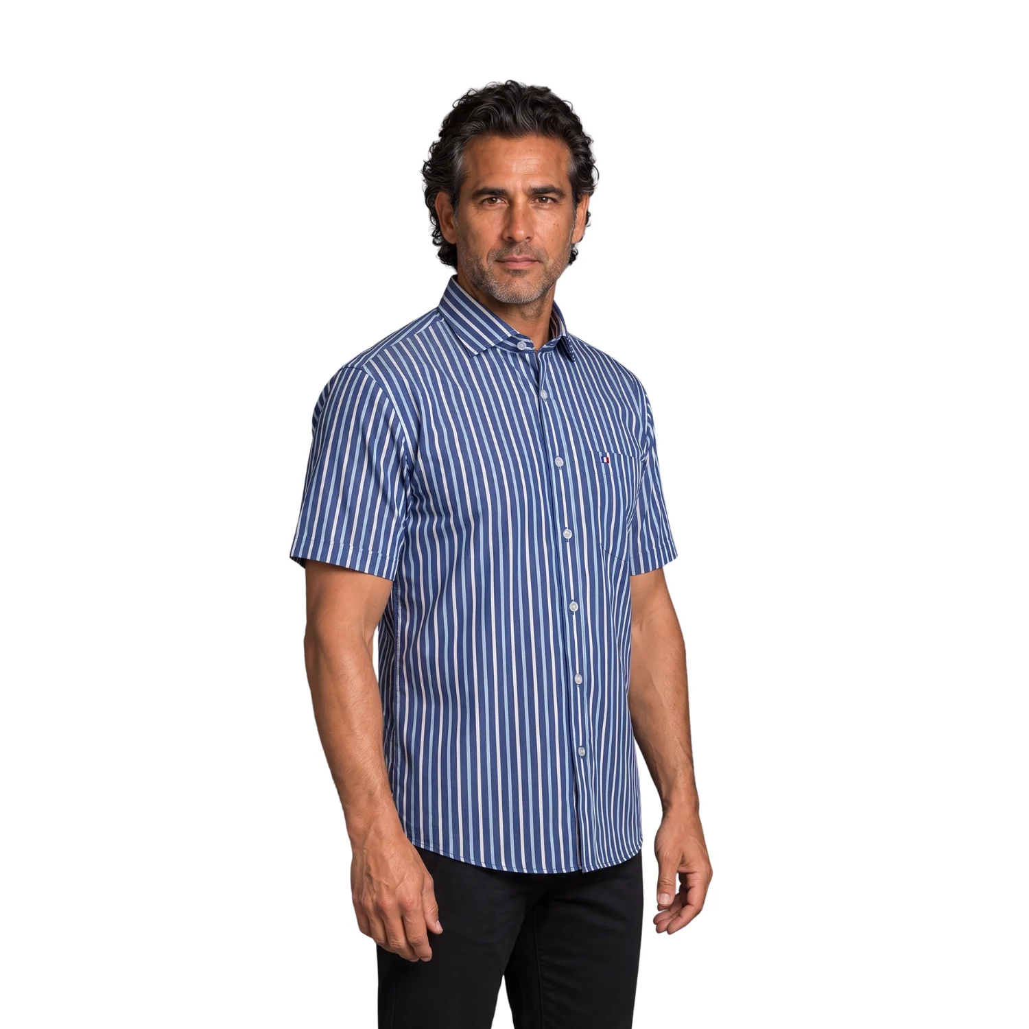 Camisa manga corta Etiqueta tejido vista 2